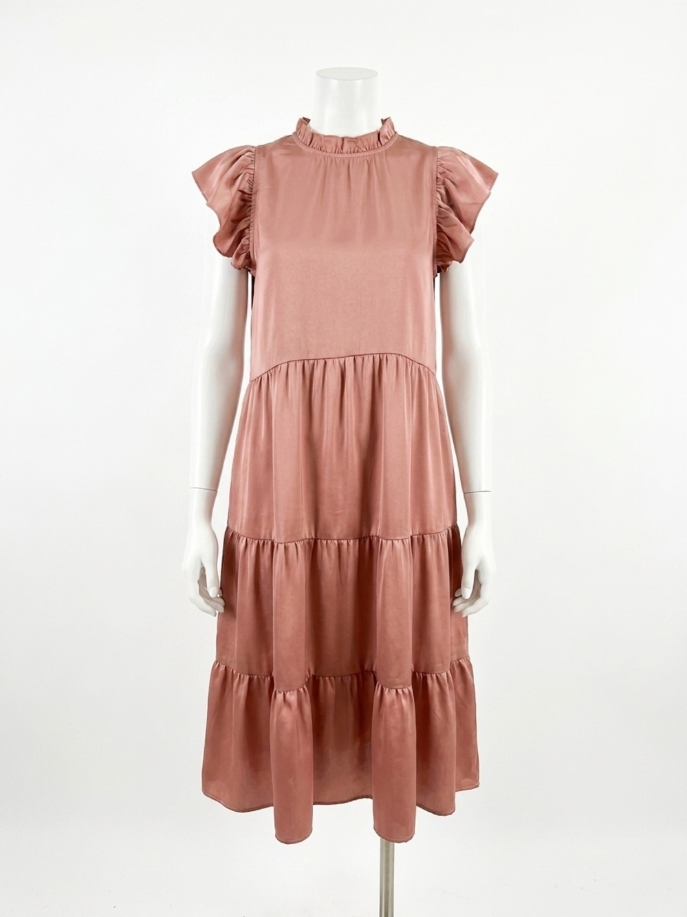 NEW PINCH tiered maxi dress in mauve